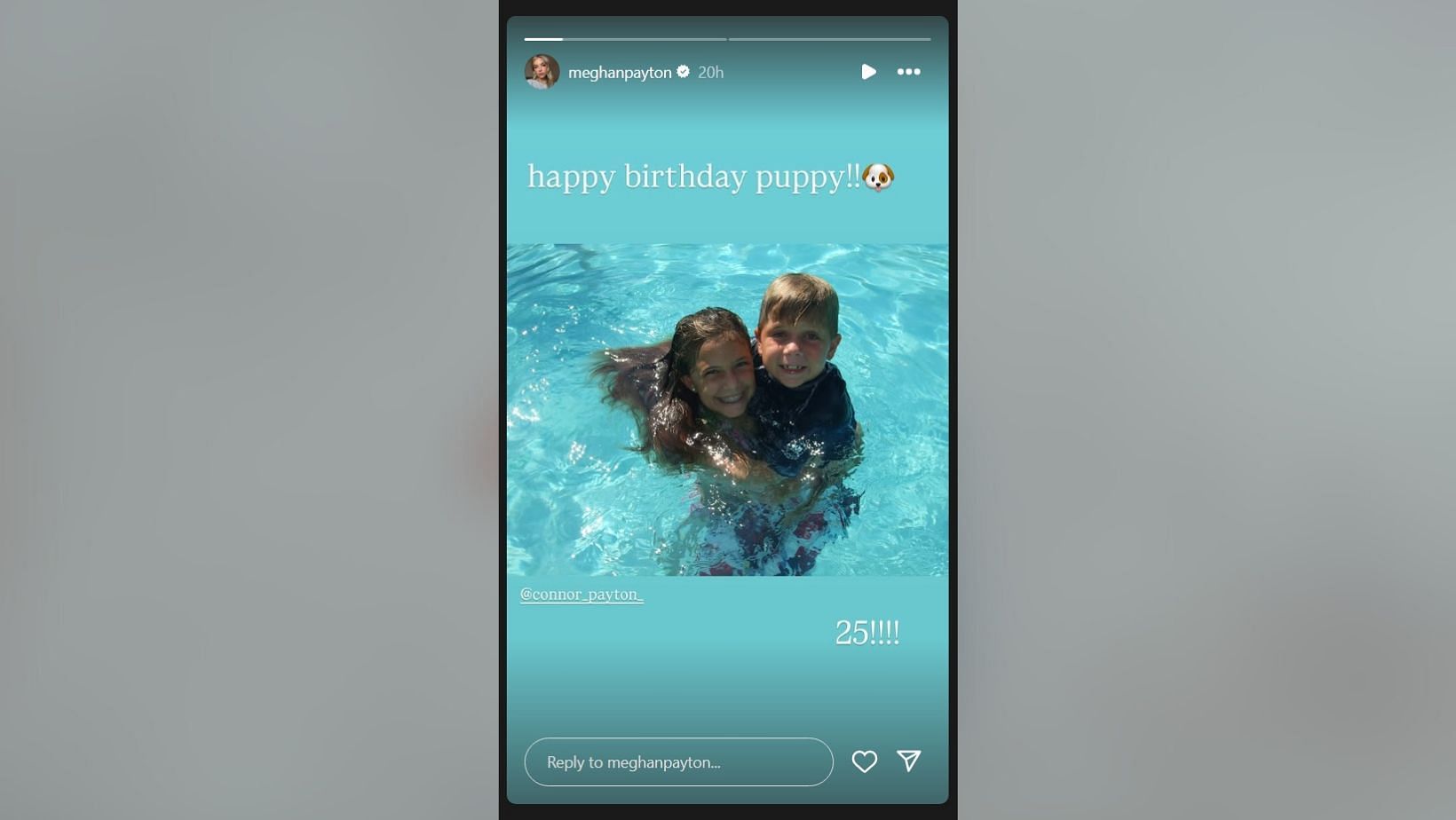 Sean Payton's daughter sends 3-word message to brother Connor on his 25th birthday (Image Credit: Meghan/IG)
